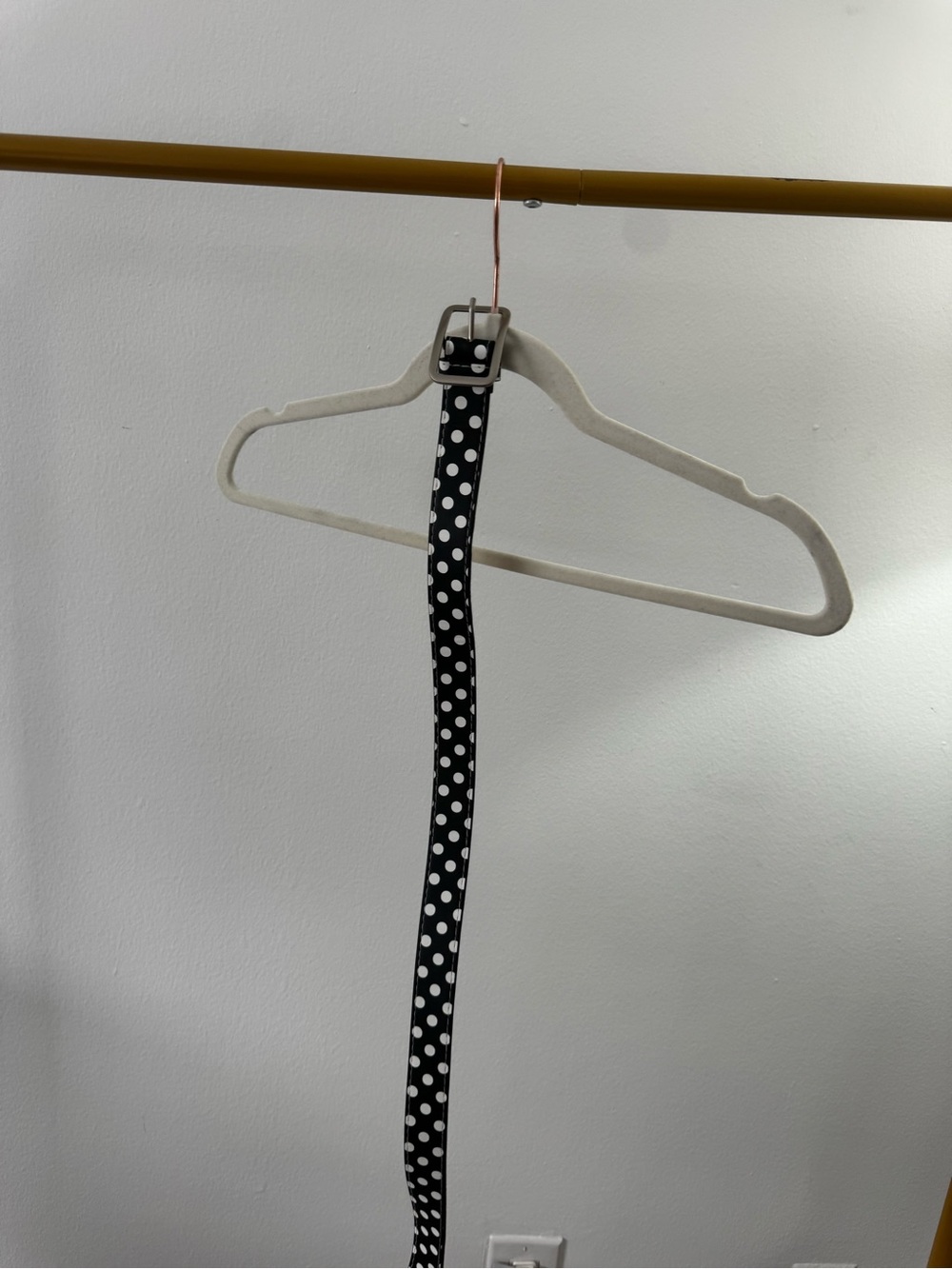 Cider Black & White Polka Dot Fabric Belt